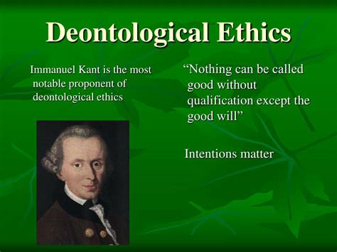 immanuel kant theory of deontology